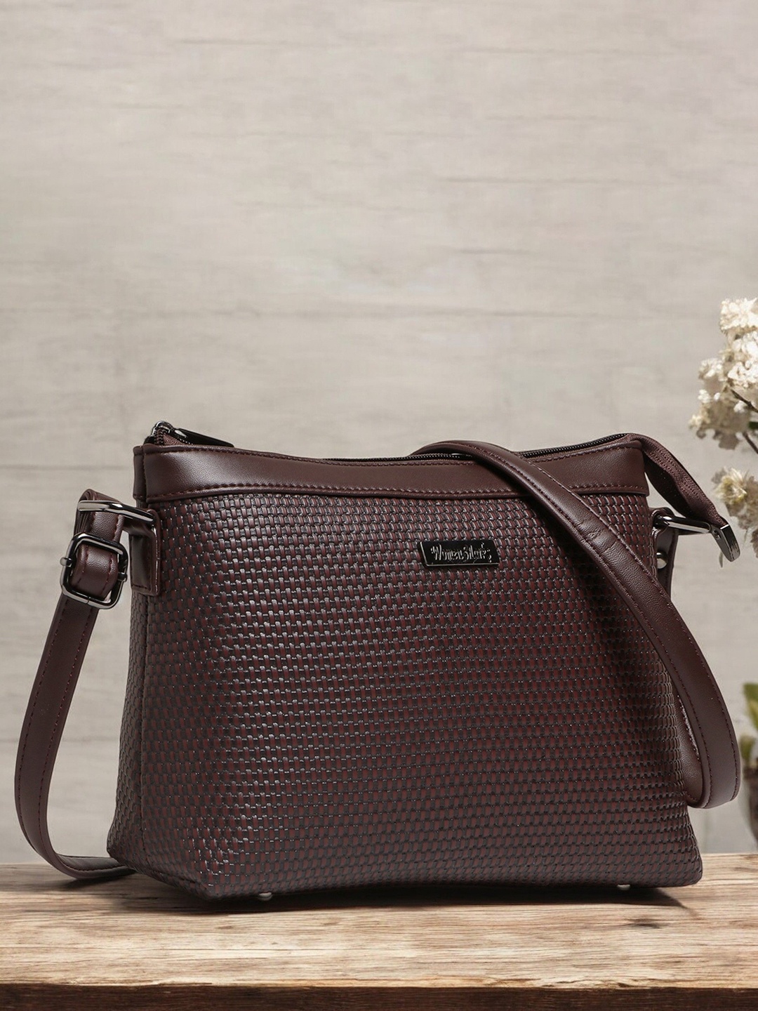 

WOMEN MARKS PU Sling Bag with Quilted, Brown