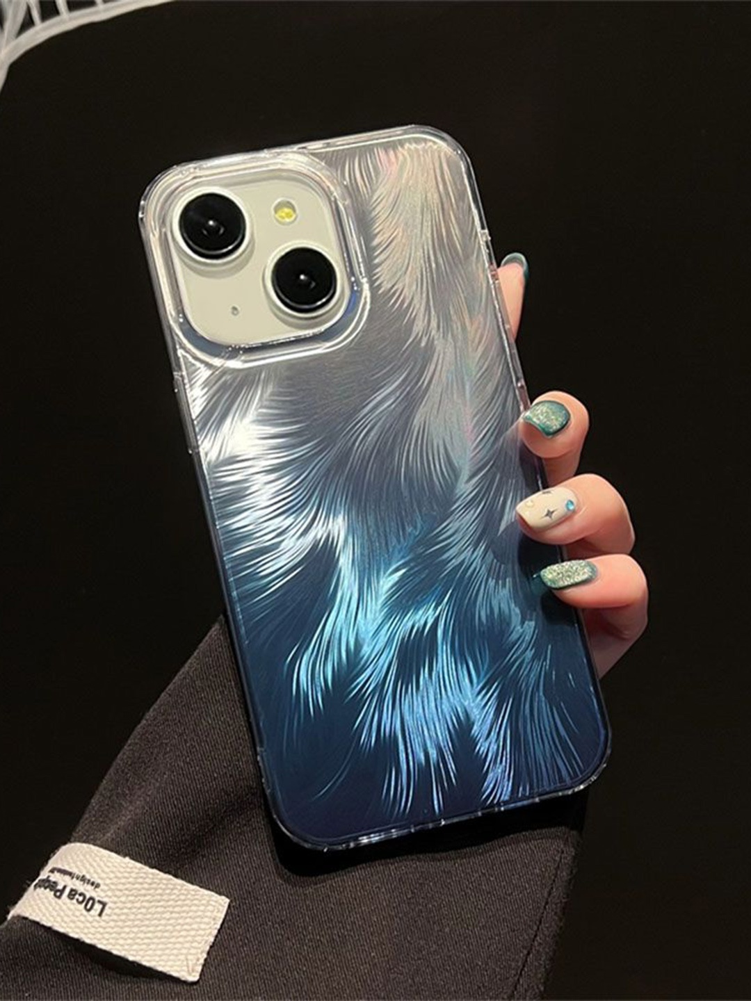 

Luxury Kase Abstract Printed iPhone 15 Back Case Mobile Accessories, Blue