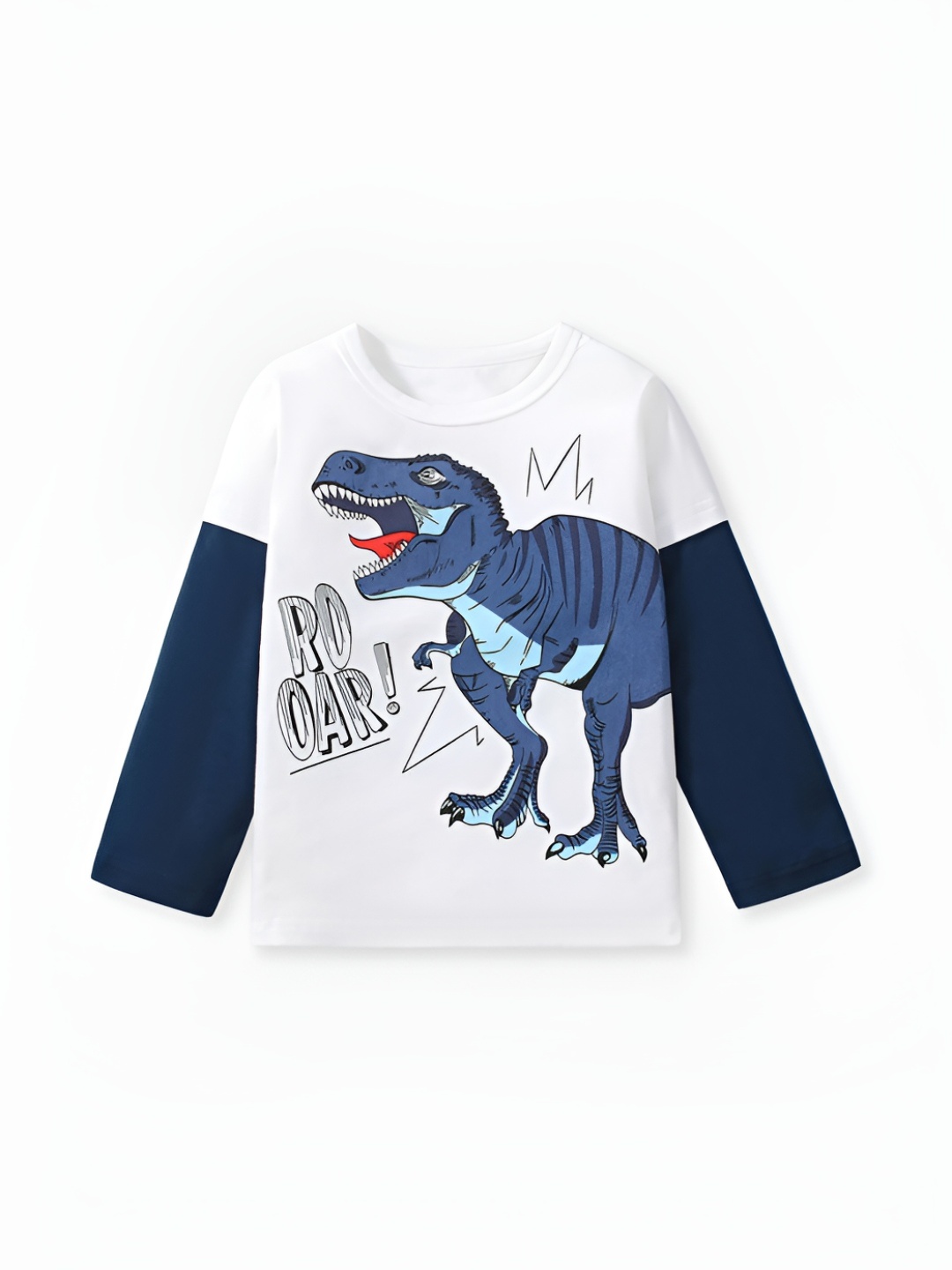 

LULU & SKY Boys Graphic Printed Round Neck Cotton T-shirt, White