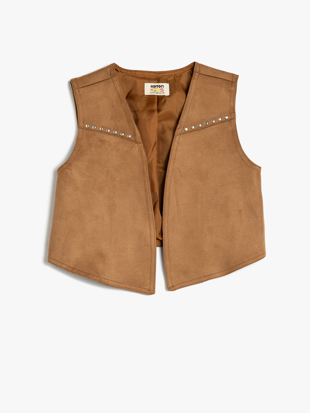 

Koton Girls V-Neck Sleeveless Top, Brown