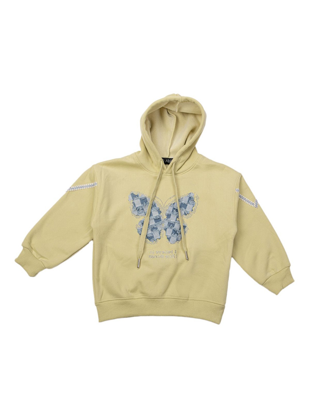 

Albion By CnM Girls Cotton Long Sleeves Hooded Sweatshirt, Yellow