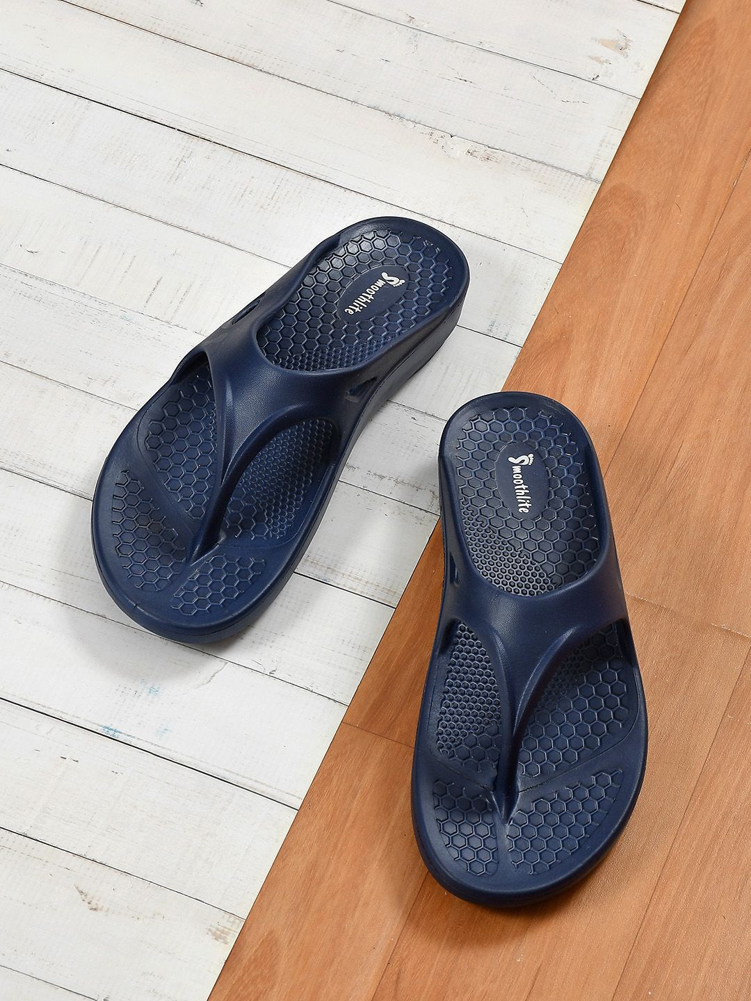 

Smoothlite Men Rubber Thong Flip-Flops, Navy blue