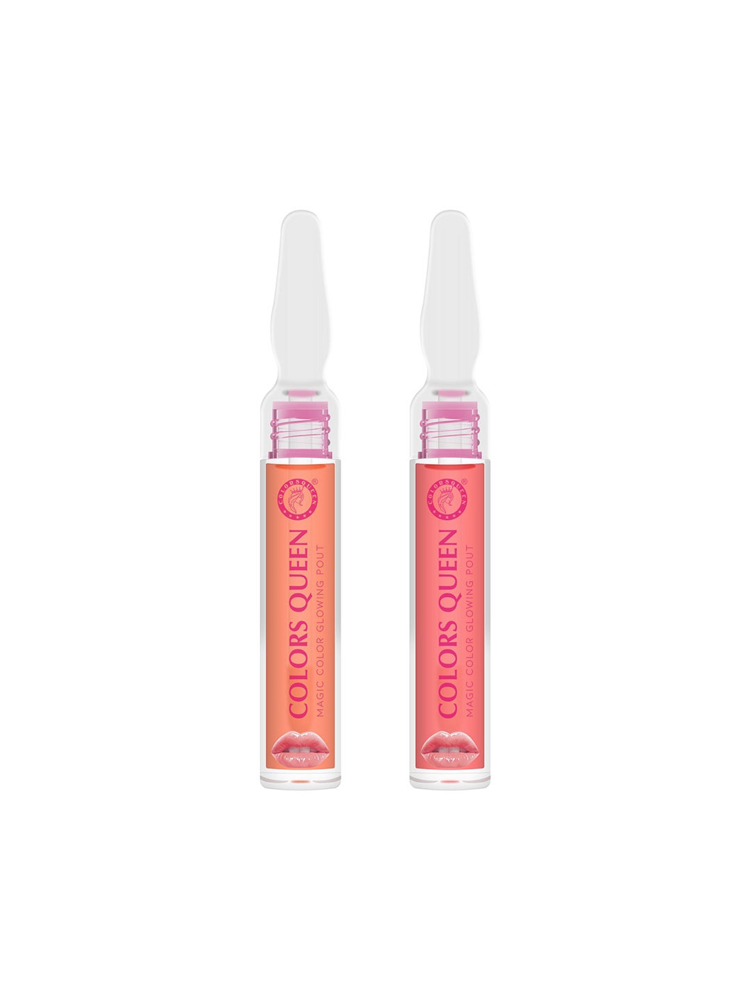 

Colors Queen Set Of 2 Magic Lip Color Glowing Pout Lip Tint-4gm Each-Shade-04-02, Pink
