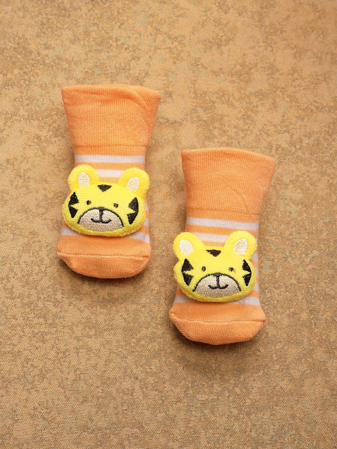 

One Friday Infants Patterned Ankle-Length Socks, Orange