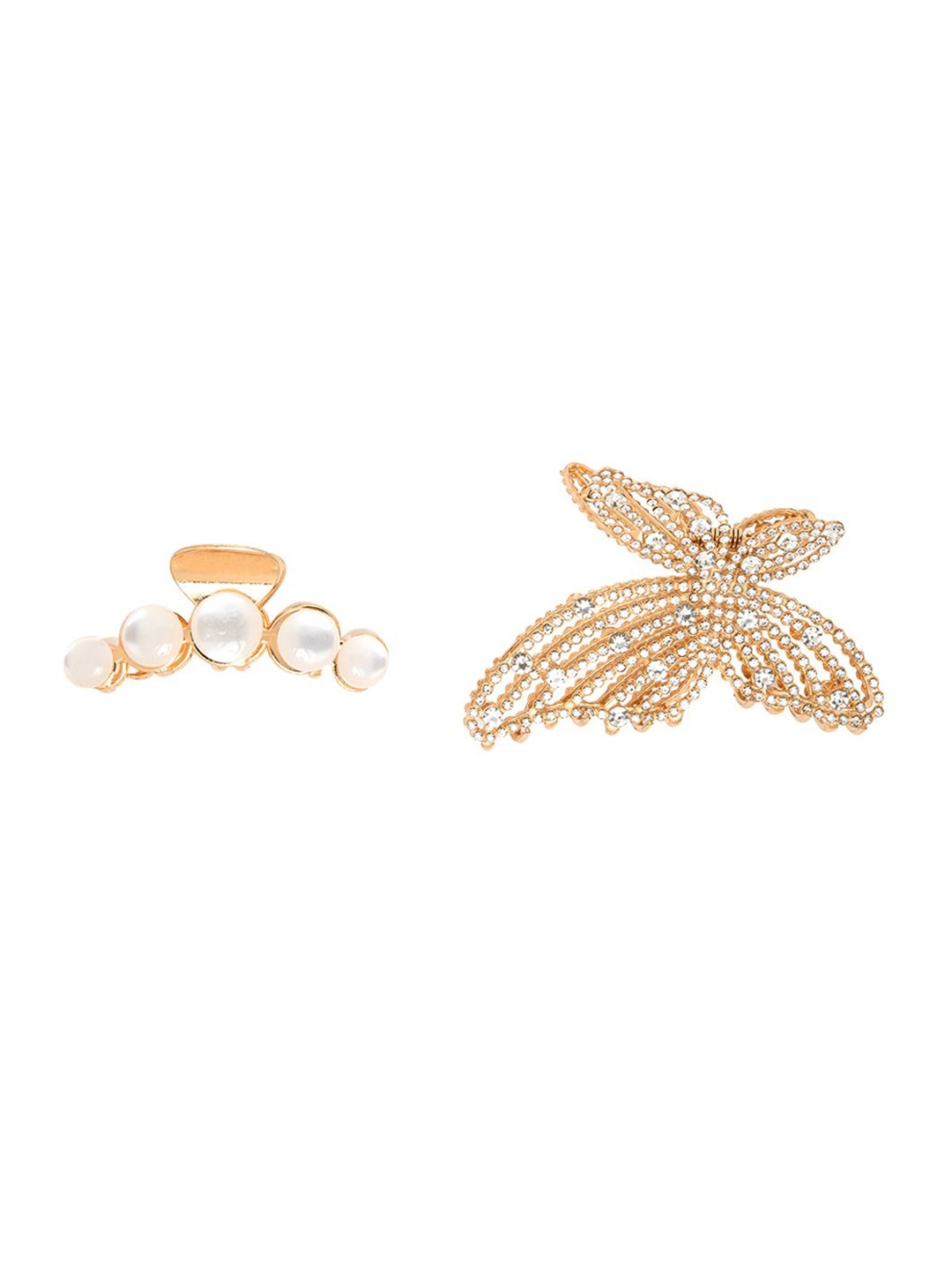 

Radhu & Kabby Women Set of 2 Claw Clip, Gold