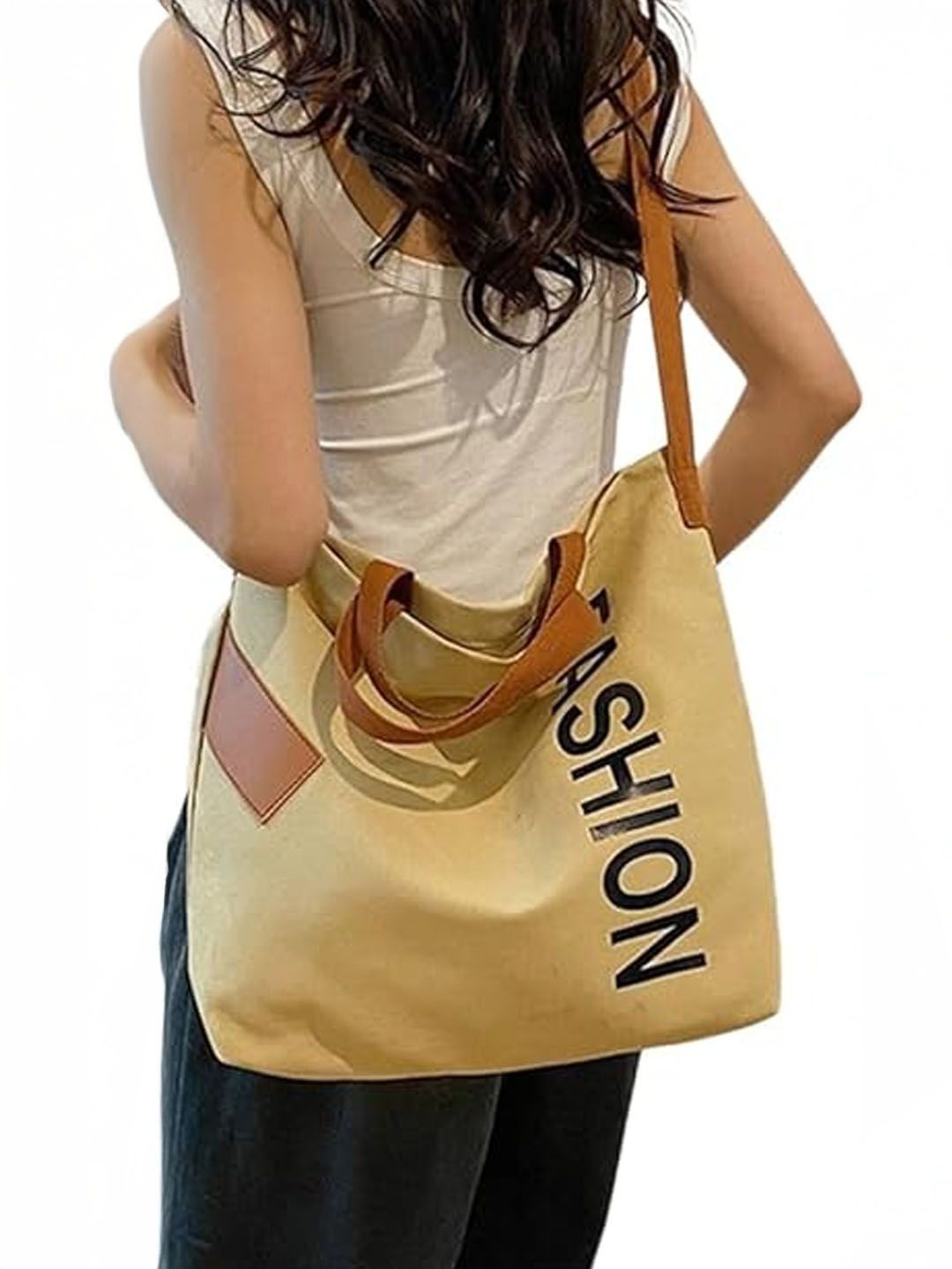 

StyleCast Yellow Typography Printed Structured Shoulder Bag