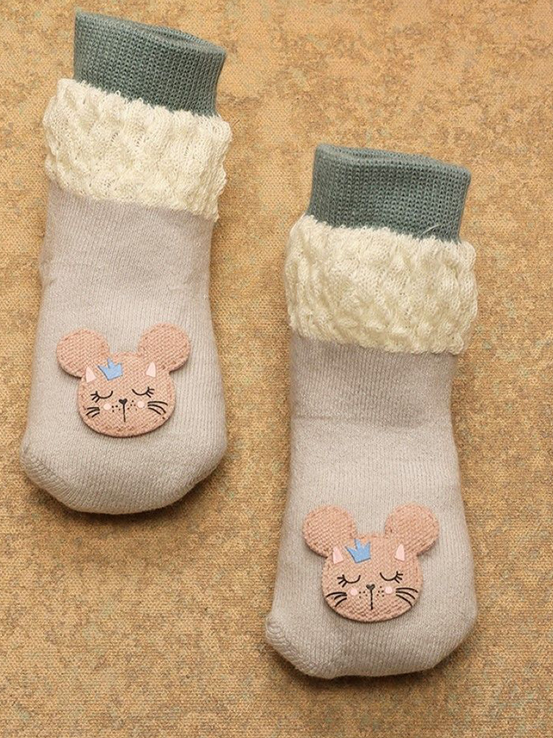 

One Friday Infants Knitted Above Ankle-Length Socks, Grey