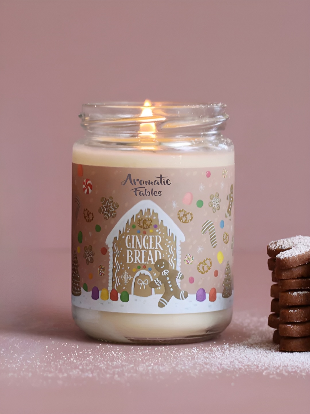 

Aromatic Fables White Ocean Breeze Infused Christmas Jar Candle
