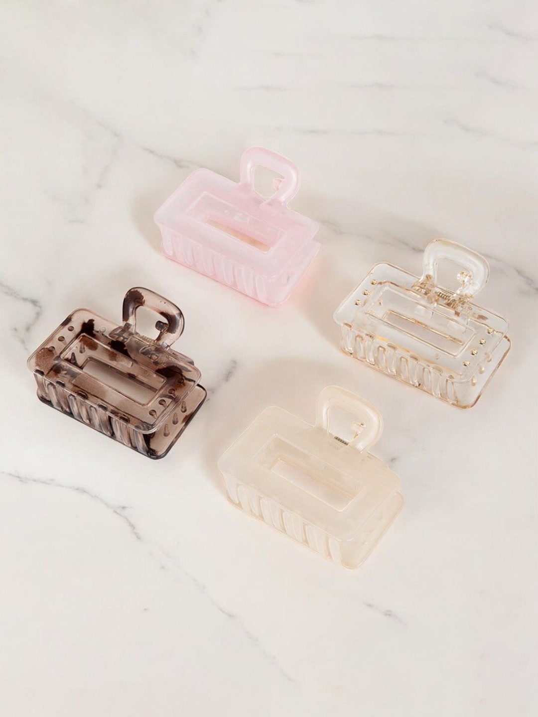 

Radhu & Kabby Women Set of 4 Hair Cluther Claw Clip, Pink