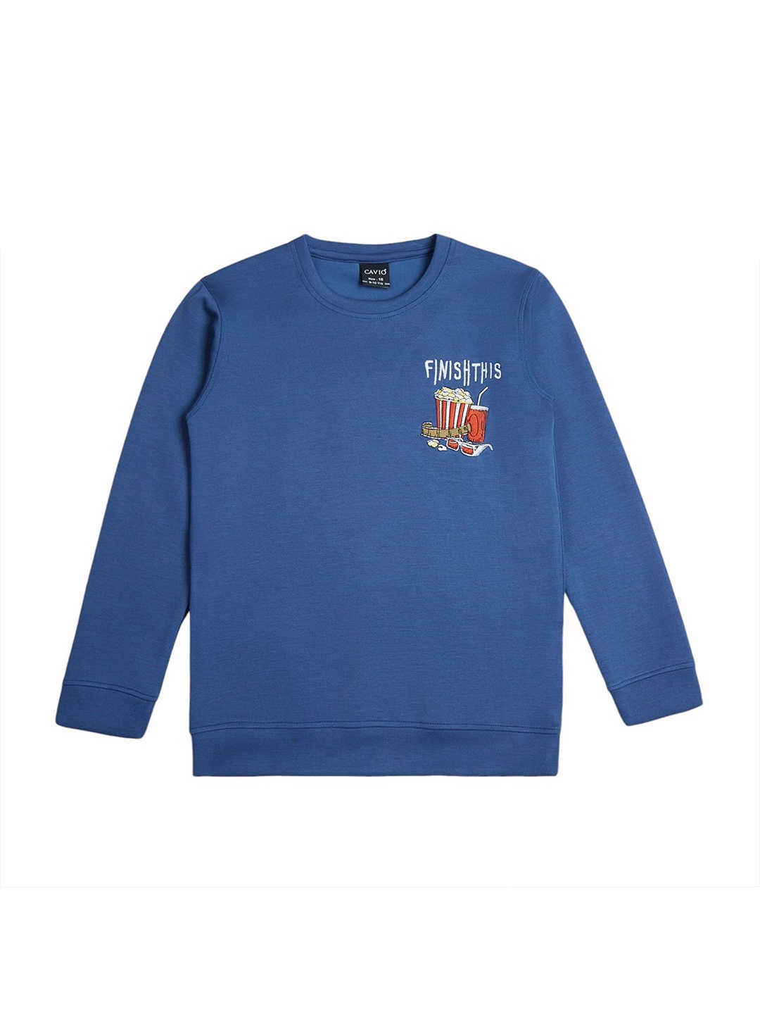 

CAVIO Boys Round Neck Sweatshirt, Blue