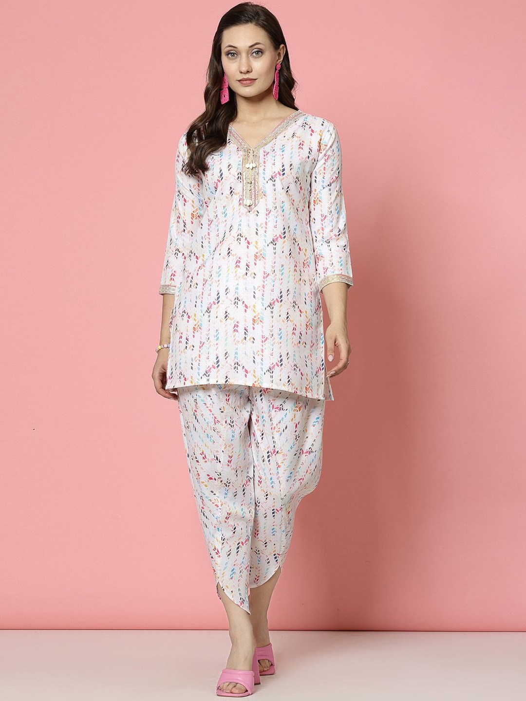 

Clora Creation Women Co-Ords, Off white