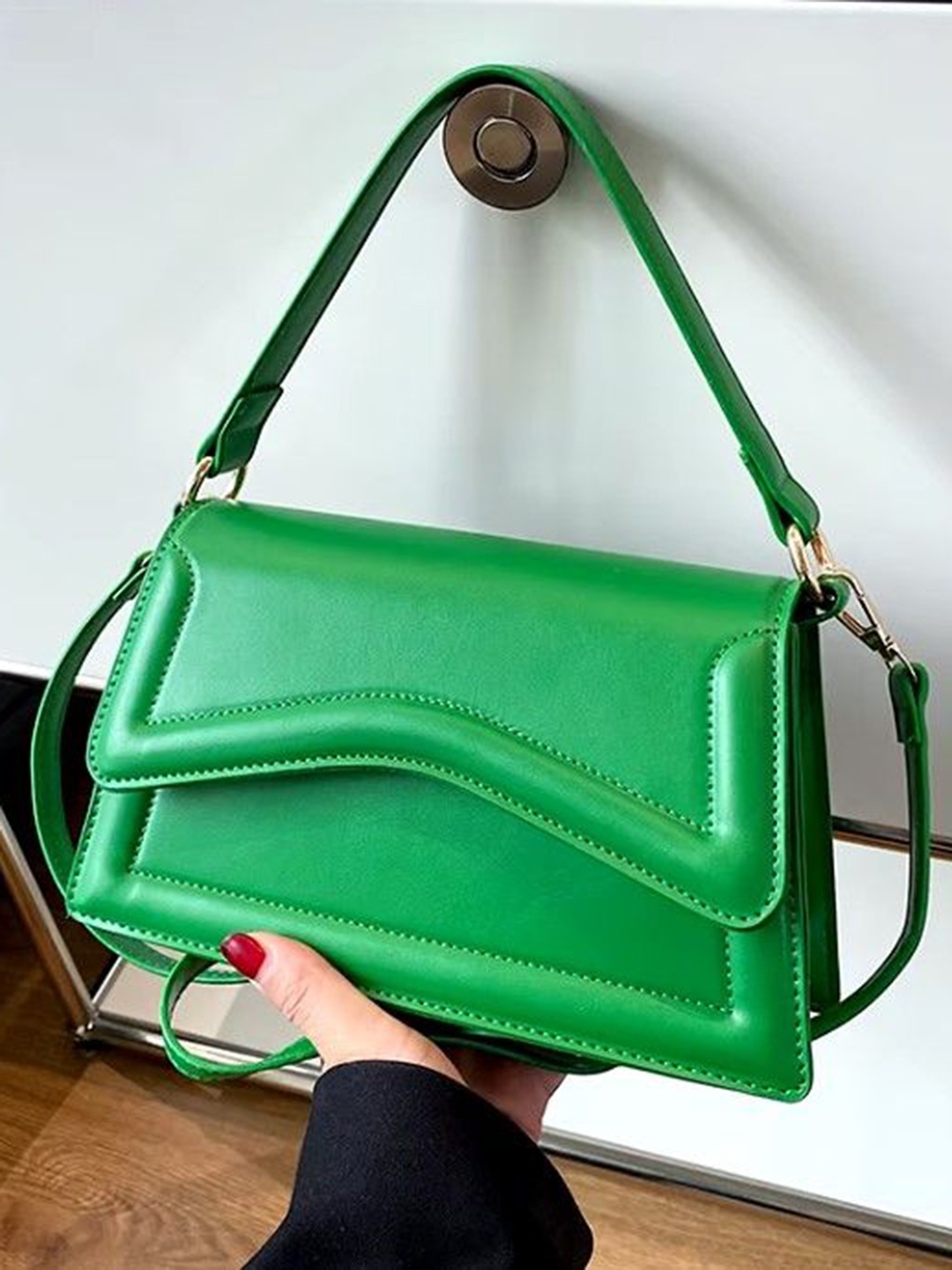 

StyleCast Shopper Handheld Bag with Quilted, Green