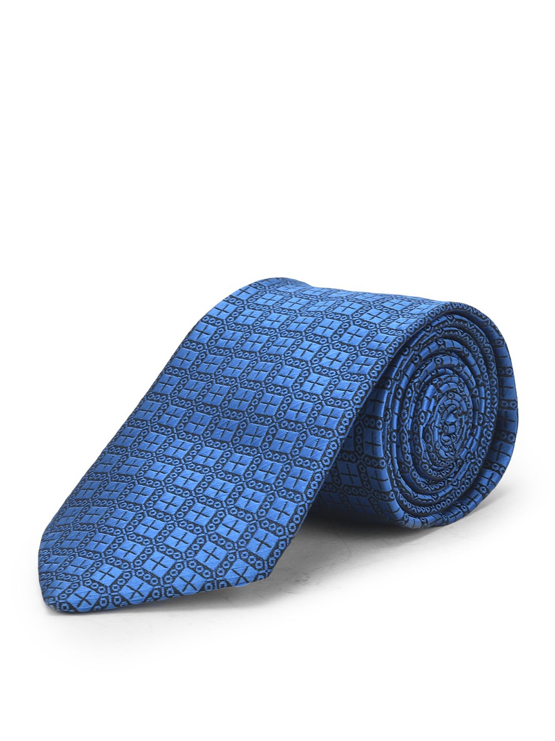 

Cazzano Men Woven Design Broad Tie, Blue