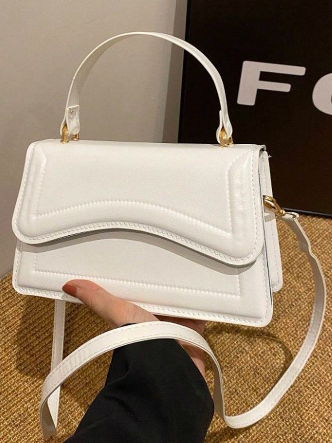 

StyleCast Structured Handheld Bag, White