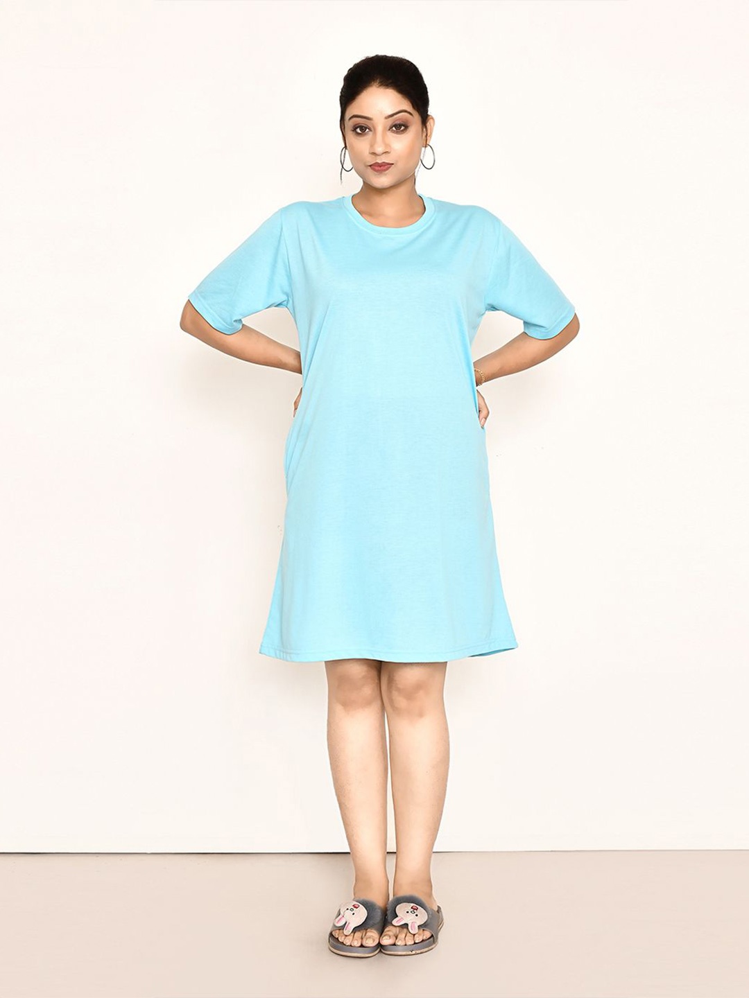 

RAPL Women Nightdress, Turquoise blue