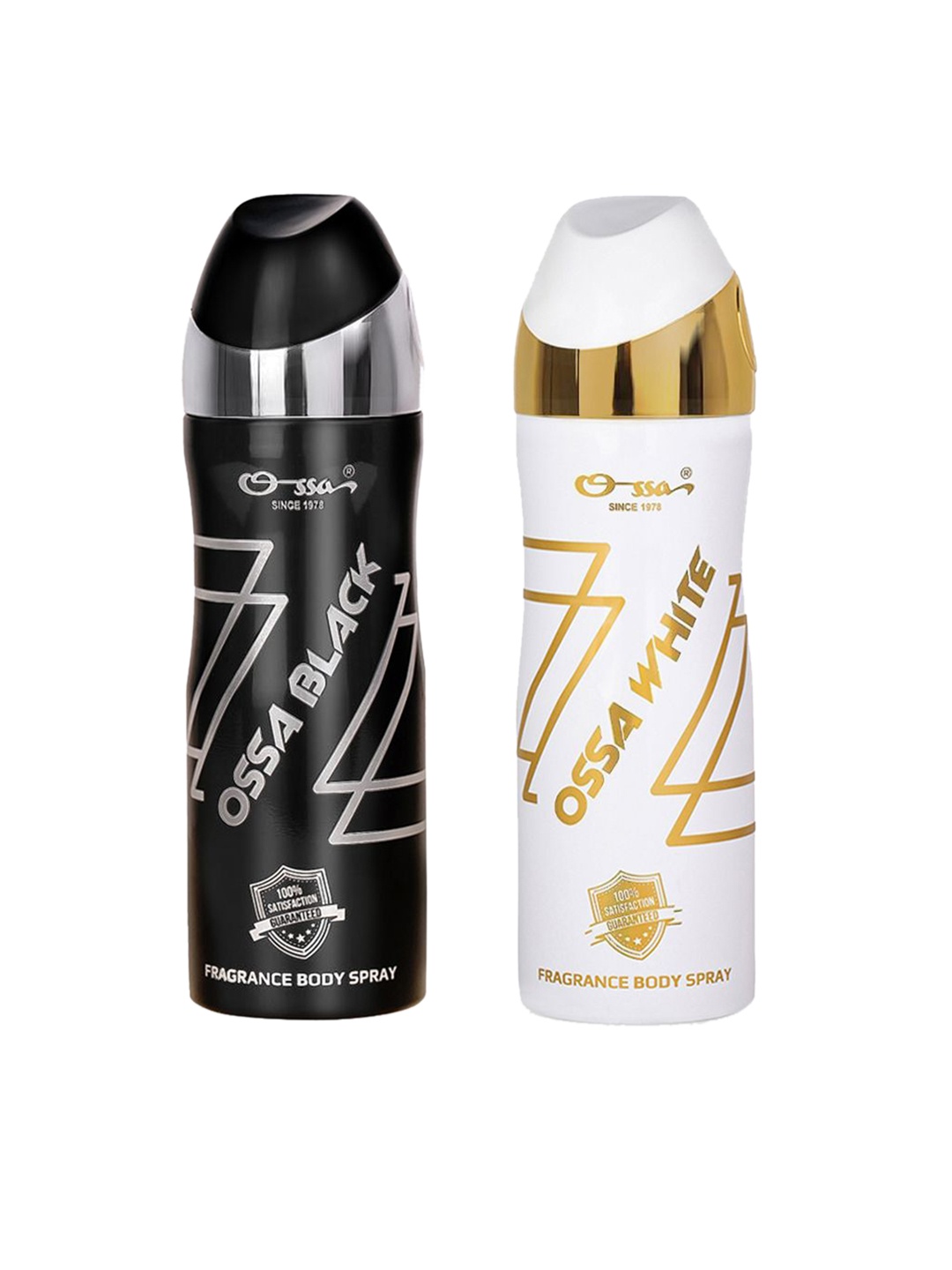

Ossa White & Black Set Of 2 Long Lasting Body Spray Deodorant- 200 ml Each