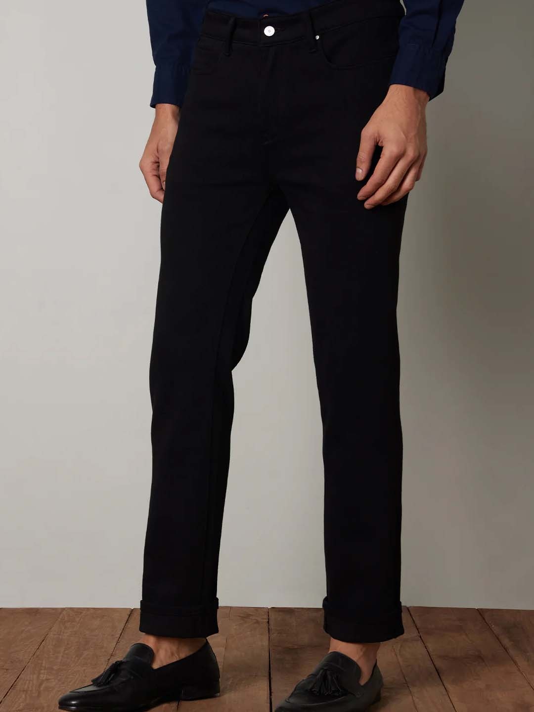 

Bombay Shirt Company Men Tapered Fit Low-Rise Jeans, Black