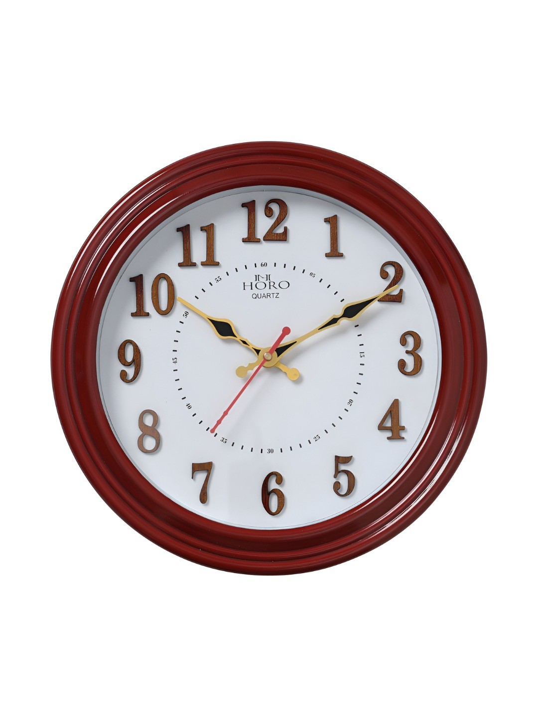 

Horo Brown & White Textured Contemporary Analogue Round Shaped Wall Clock