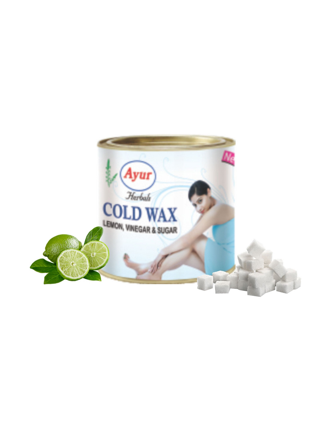 

AYUR HERBALS Set Of 2 Cold Wax With Lemon & Glycerin - 600 g Each, Brown