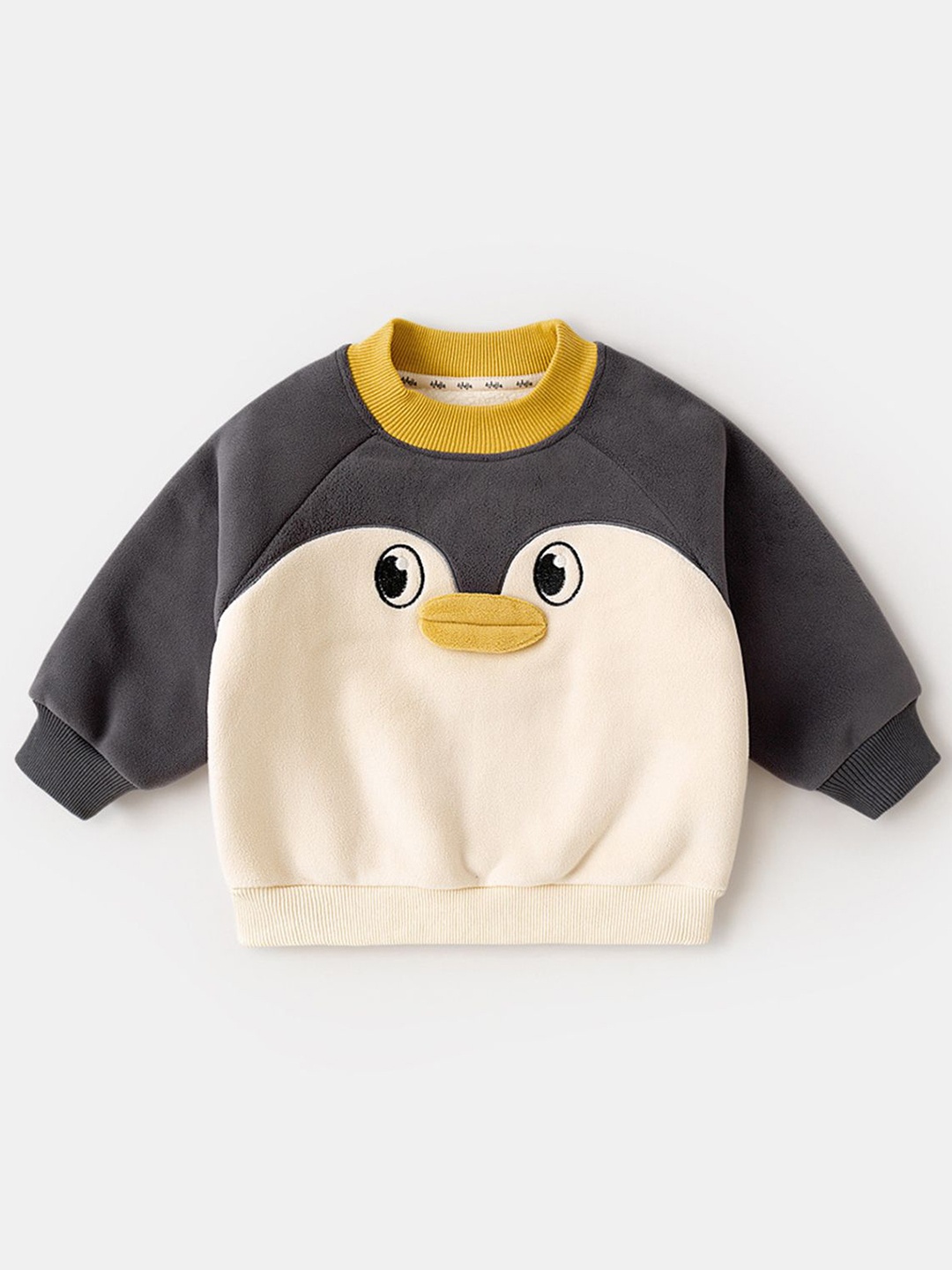 

LULU & SKY Girls Colourblocked Embroidered Sweatshirt, Grey
