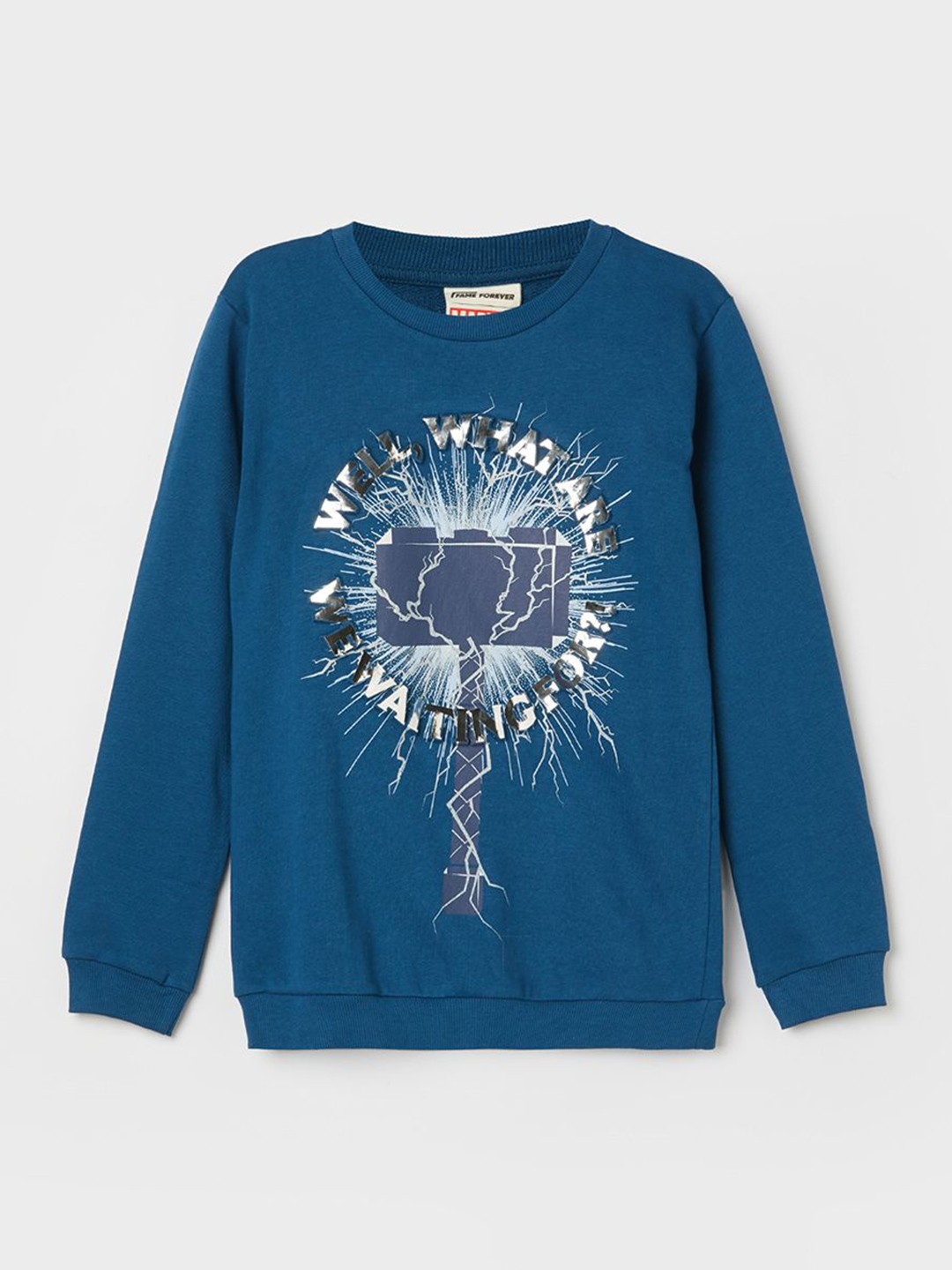 

Fame Forever by Lifestyle Boys Round Neck Pullover Cotton Sweatshirt, Teal