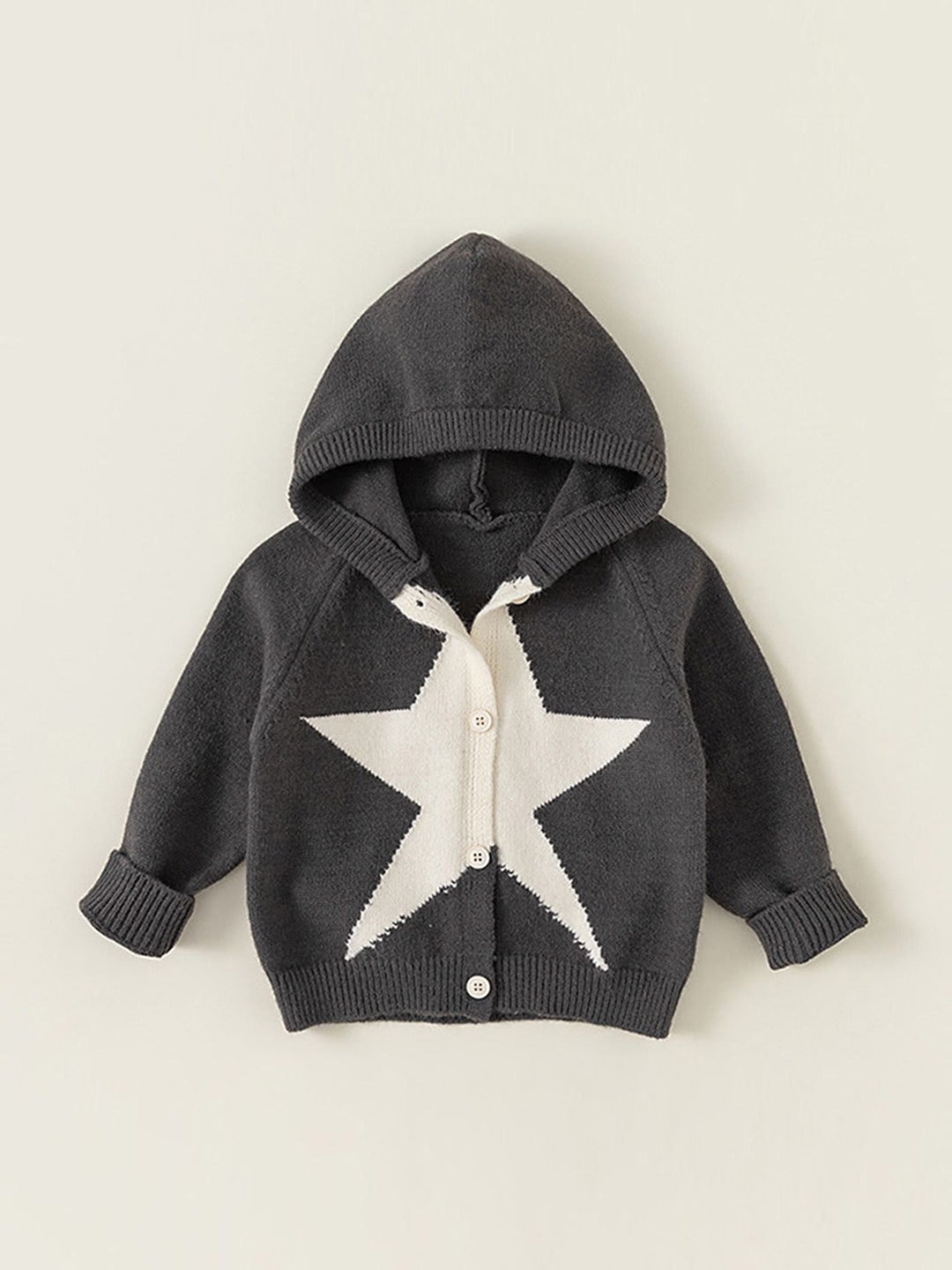 

LULU & SKY Girls Acrylic Crop Tailored Jacket, Grey