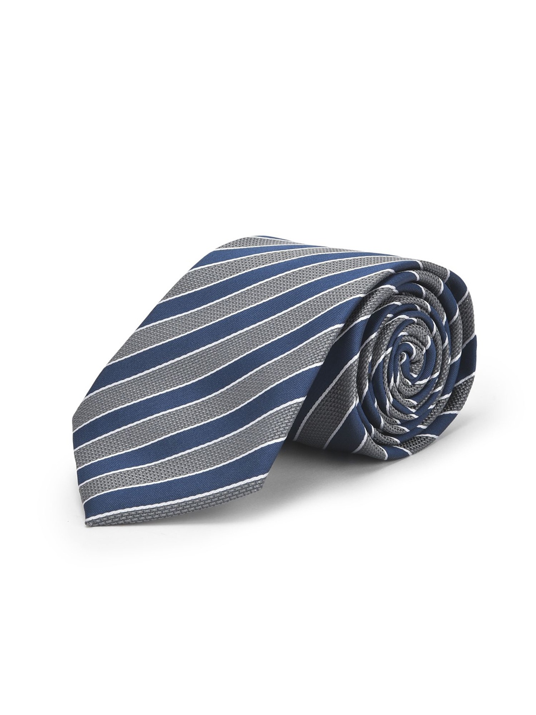 

Cazzano Men Striped Broad Tie, Blue