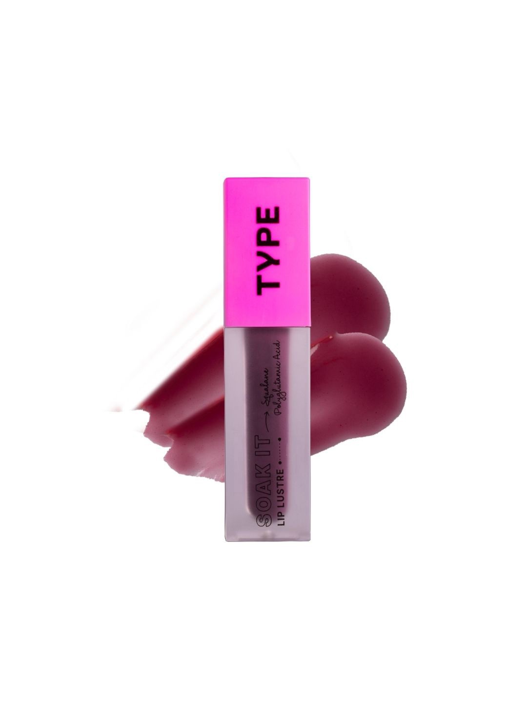 

TYPE BEAUTY INC Soak It Lip Gloss Infused With Squalene - 4 ml-Melodrama 404, Red