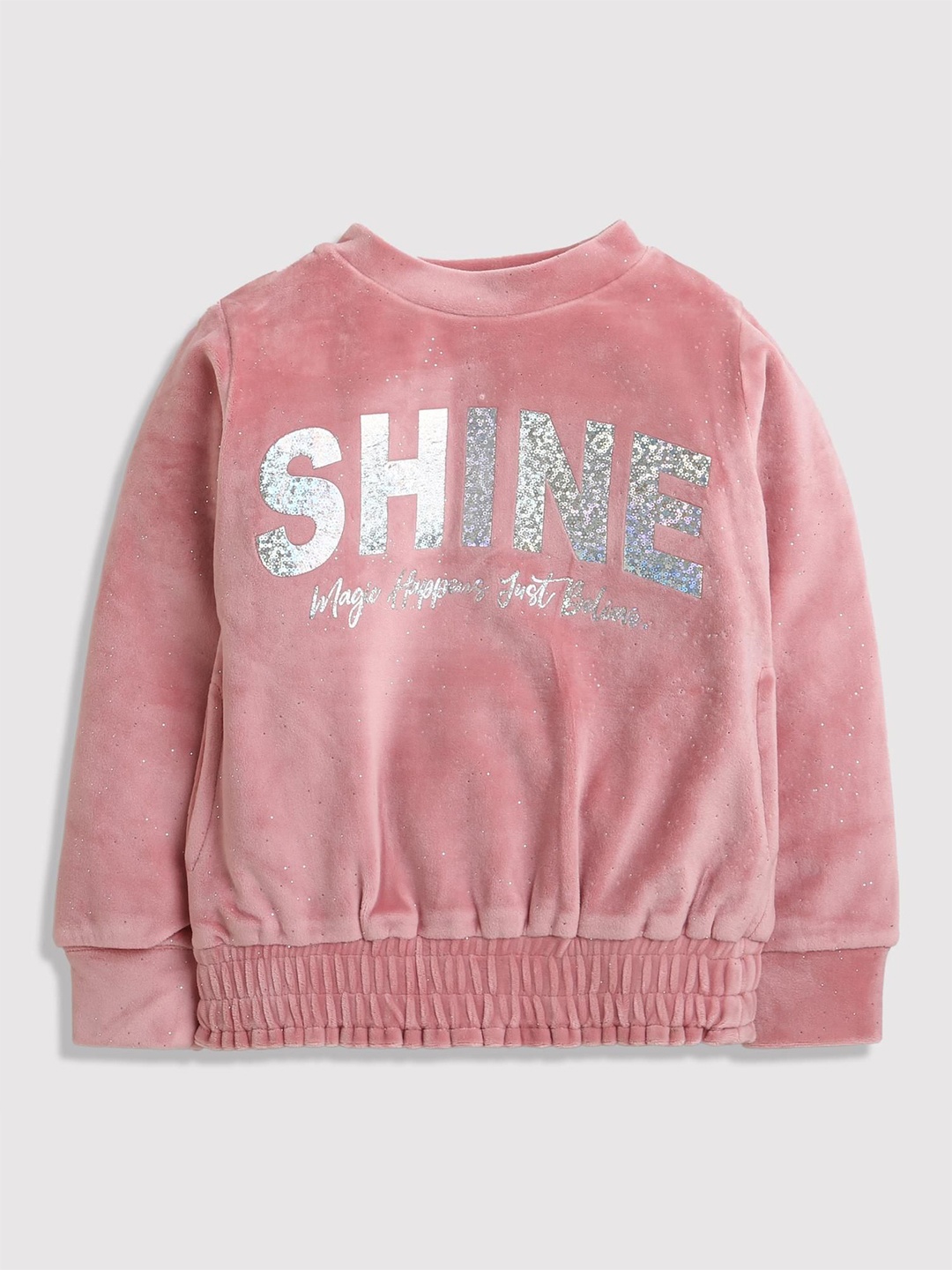 

Tiny Girl Girls Typography Embellished Cotton Sweatshirt, Pink