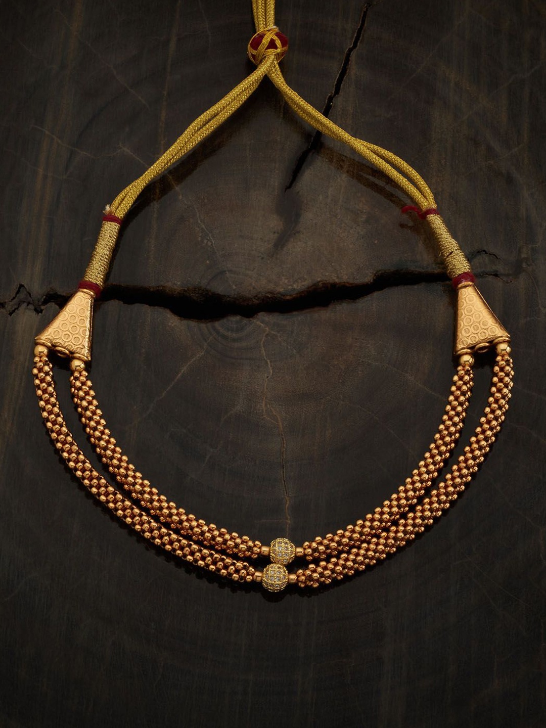

Kushal's Fashion Jewellery Gold-Plated Antique Necklace