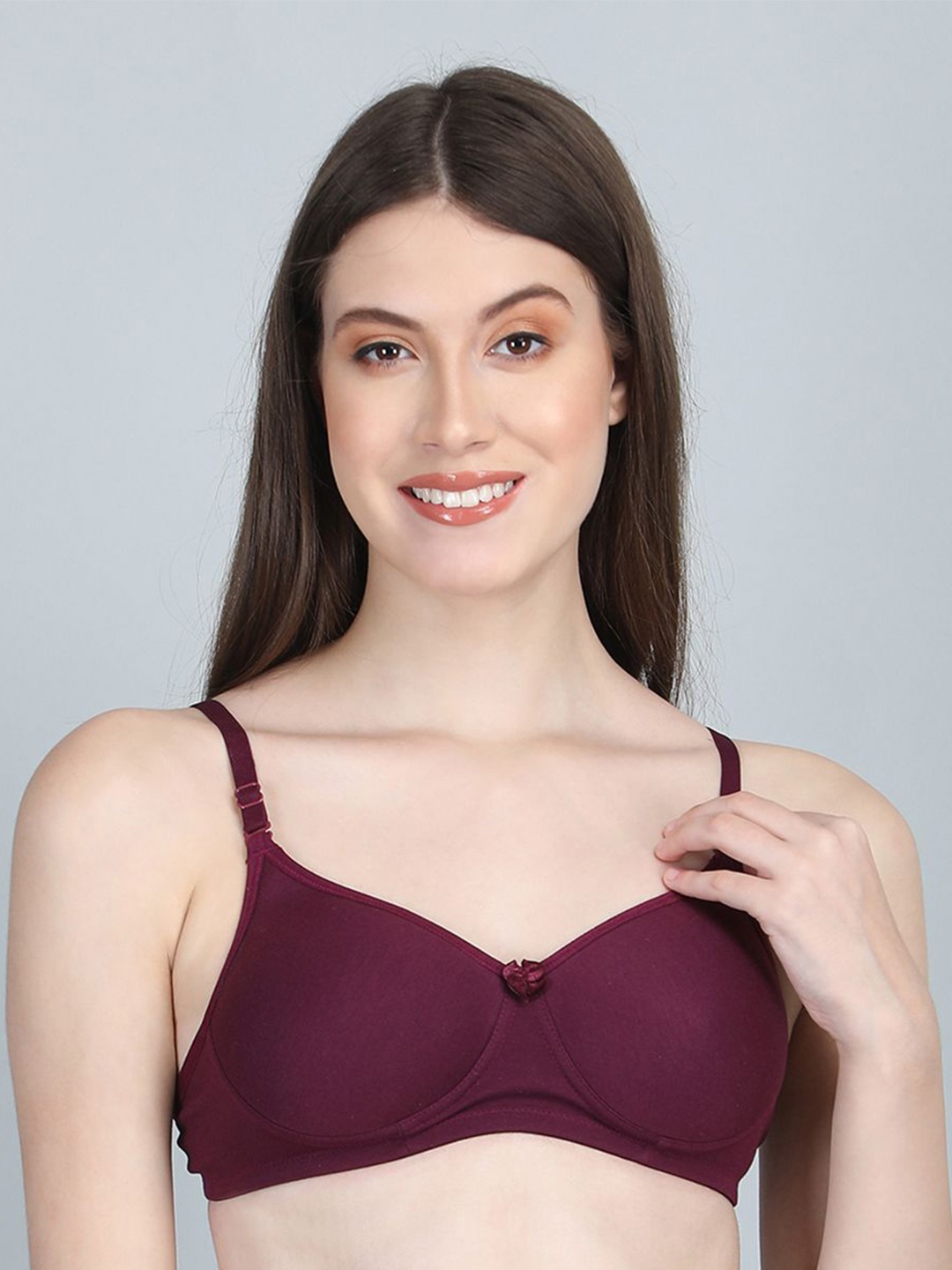 

Nakshu Full Coverage Lightly Padded T-shirt Bra, Maroon