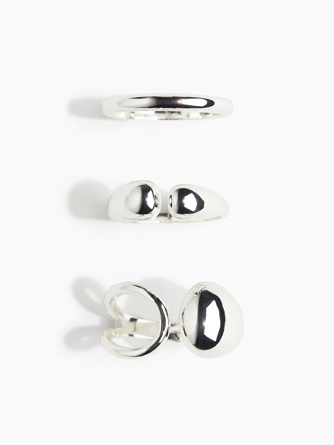 

H&M 3-Pack Rings, Silver