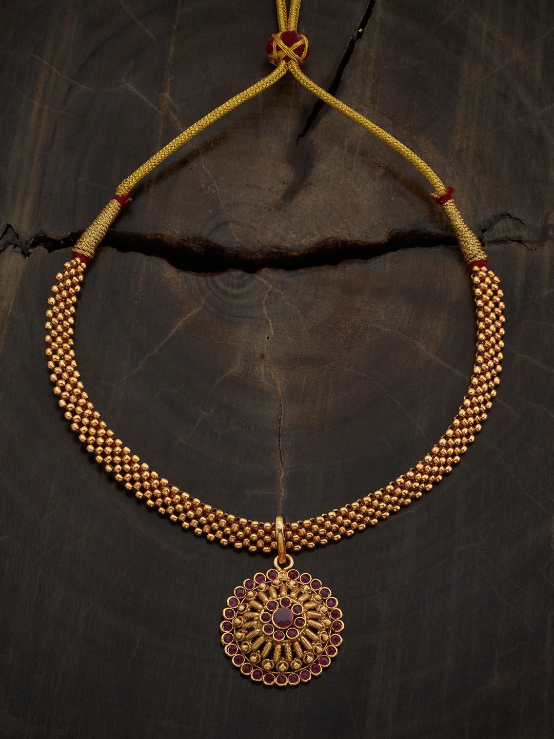 

Kushal's Fashion Jewellery Gold-Plated Antique Necklace