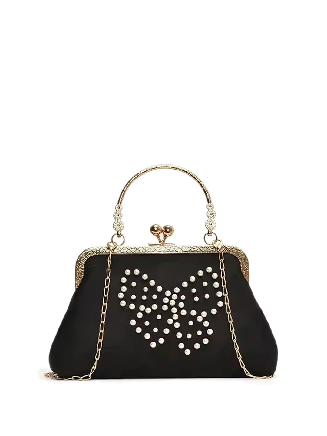 

StyleCast Checked Structured Sling Bag with, Black