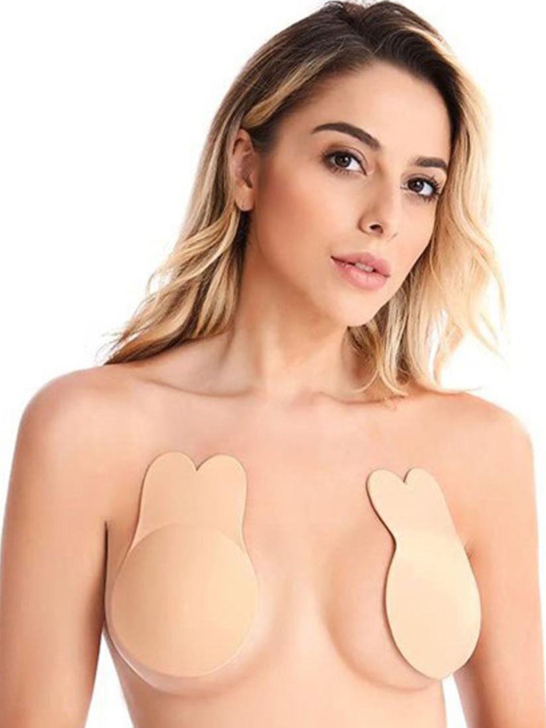 

Xivir Women Reusable Stick-On Lingerie Accessories, Beige