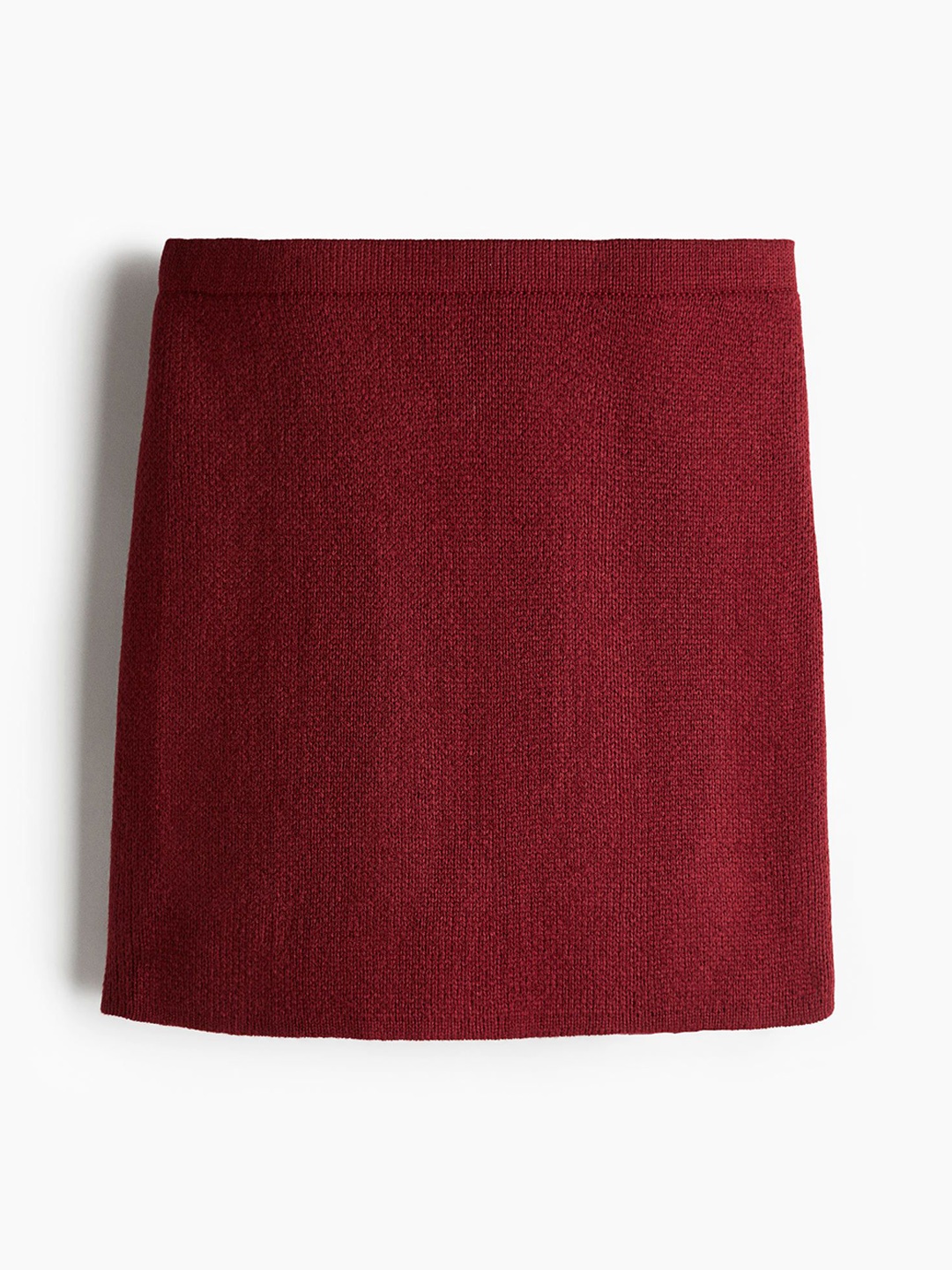 

H&M Women Fine-Knit Mini Skirt, Red