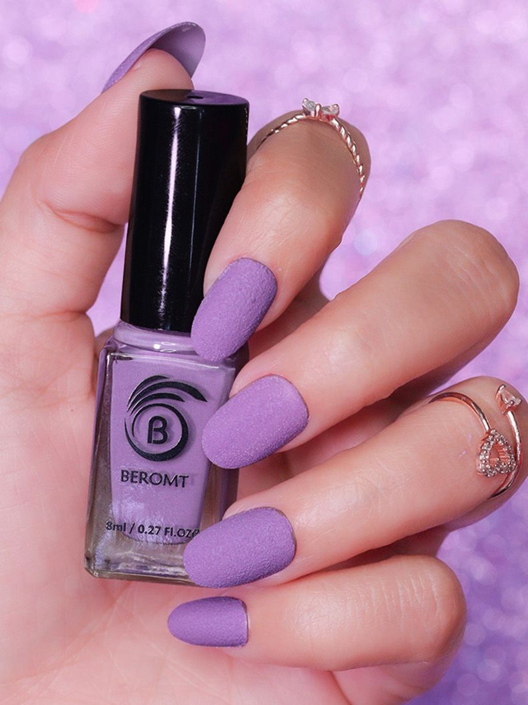 

BEROMT Matte Sugar Crush Matte Quick Dry Nail Polish - 8 ml - Lavender BNP631