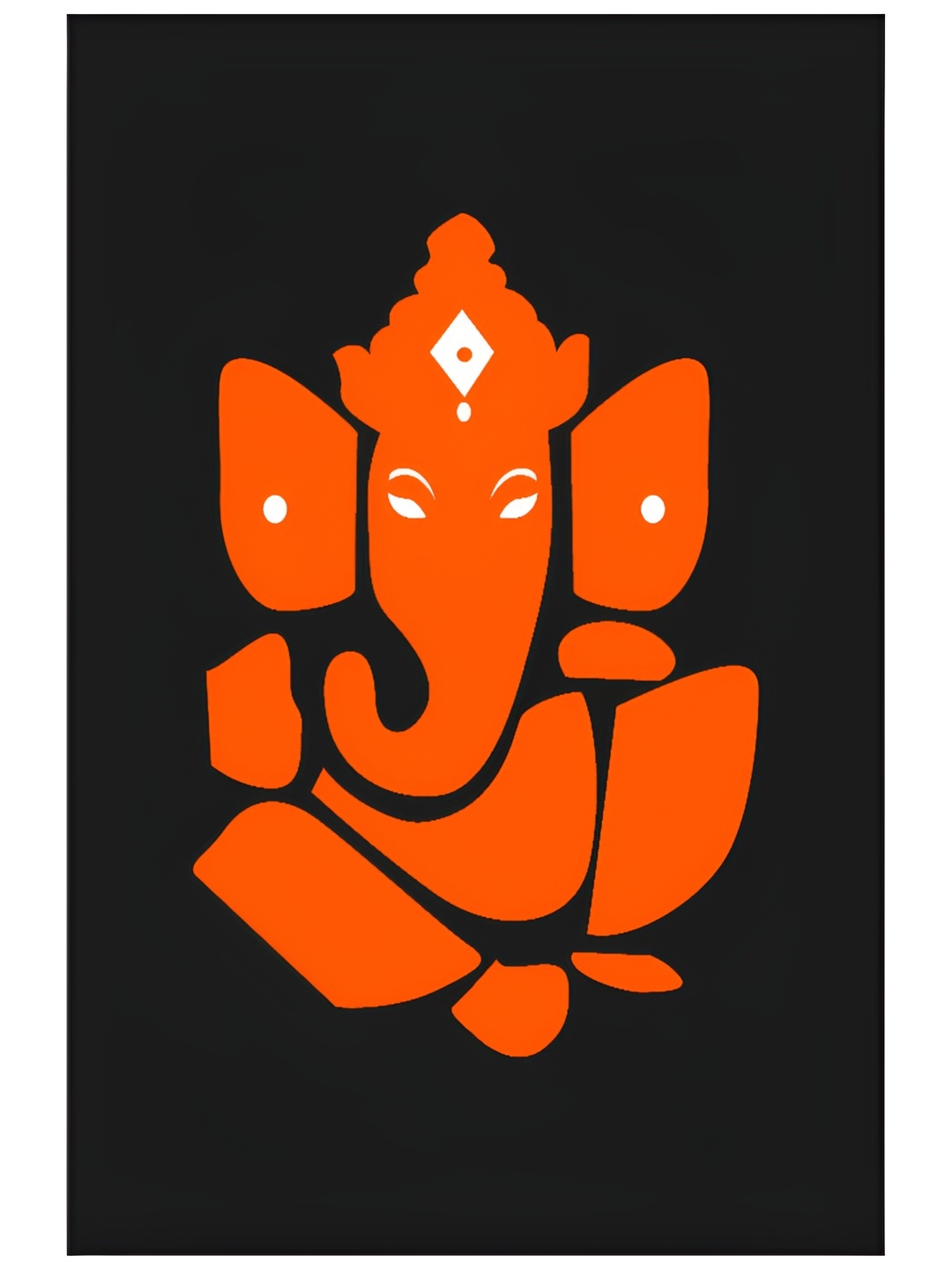 

Inephos Black & Orange-Coloured Ganesha Paper Decals and Stickers