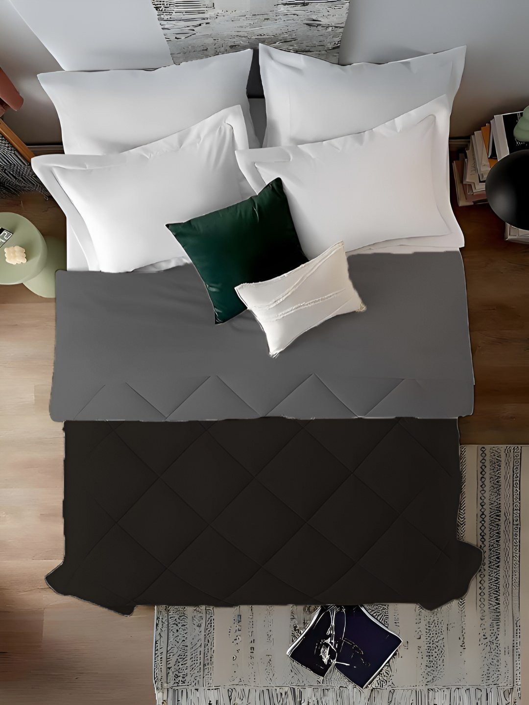 

Sleeping Owls- because your sleep matters Grey Microfiber 400 GSM Double Bed Comforter