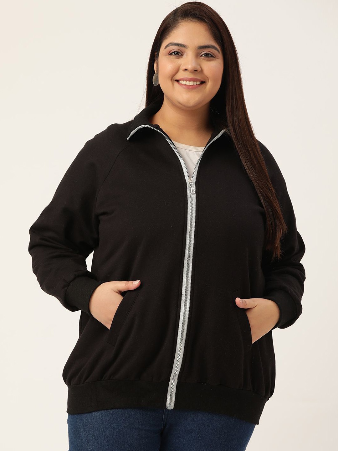 

theRebelinme Women Open Front Jacket, Black