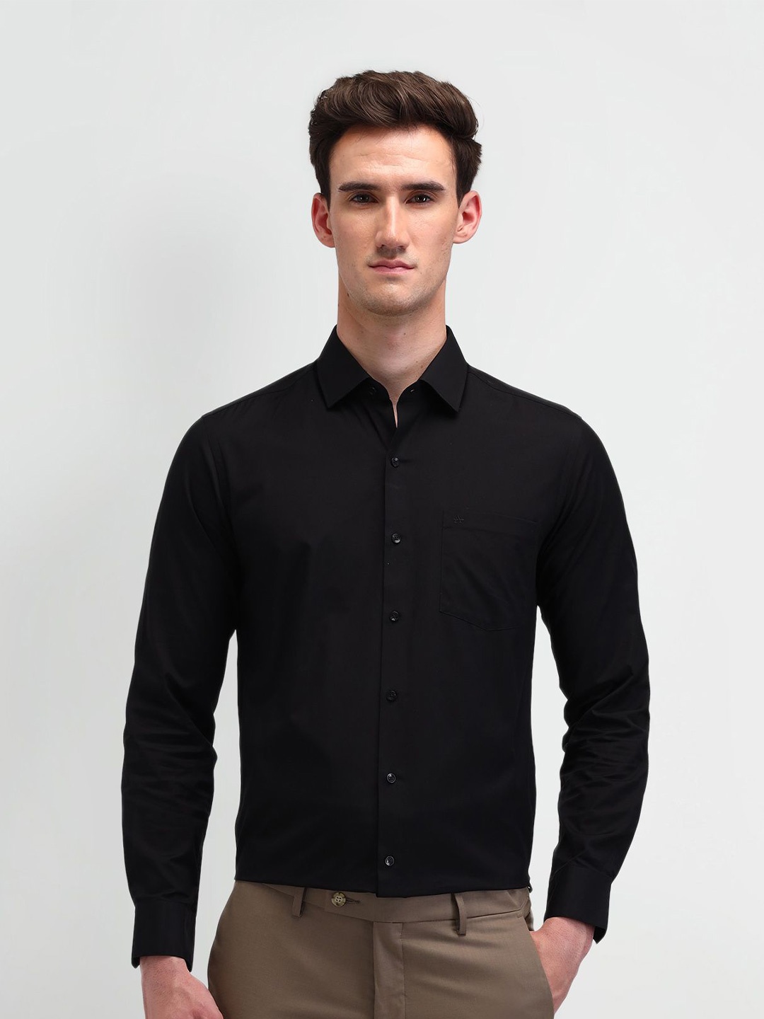 

Arrow Men Smart Slim Fit Opaque Formal Shirt, Black