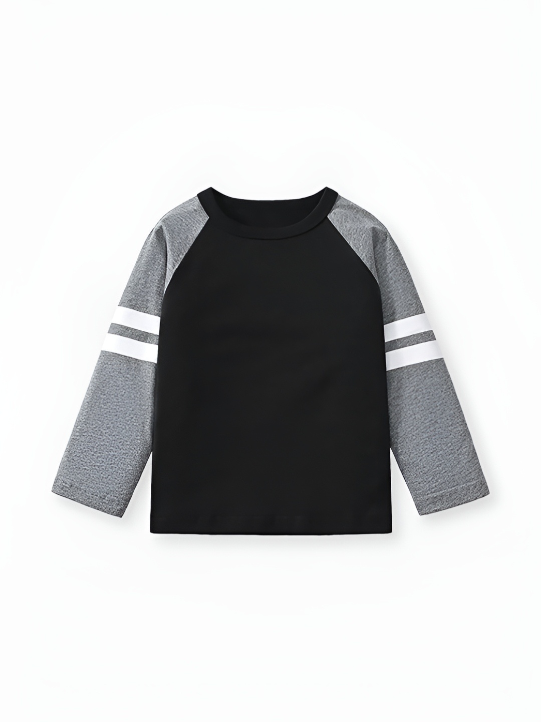 

LULU & SKY Boys Colourblocked Round Neck Cotton T-shirt, Black