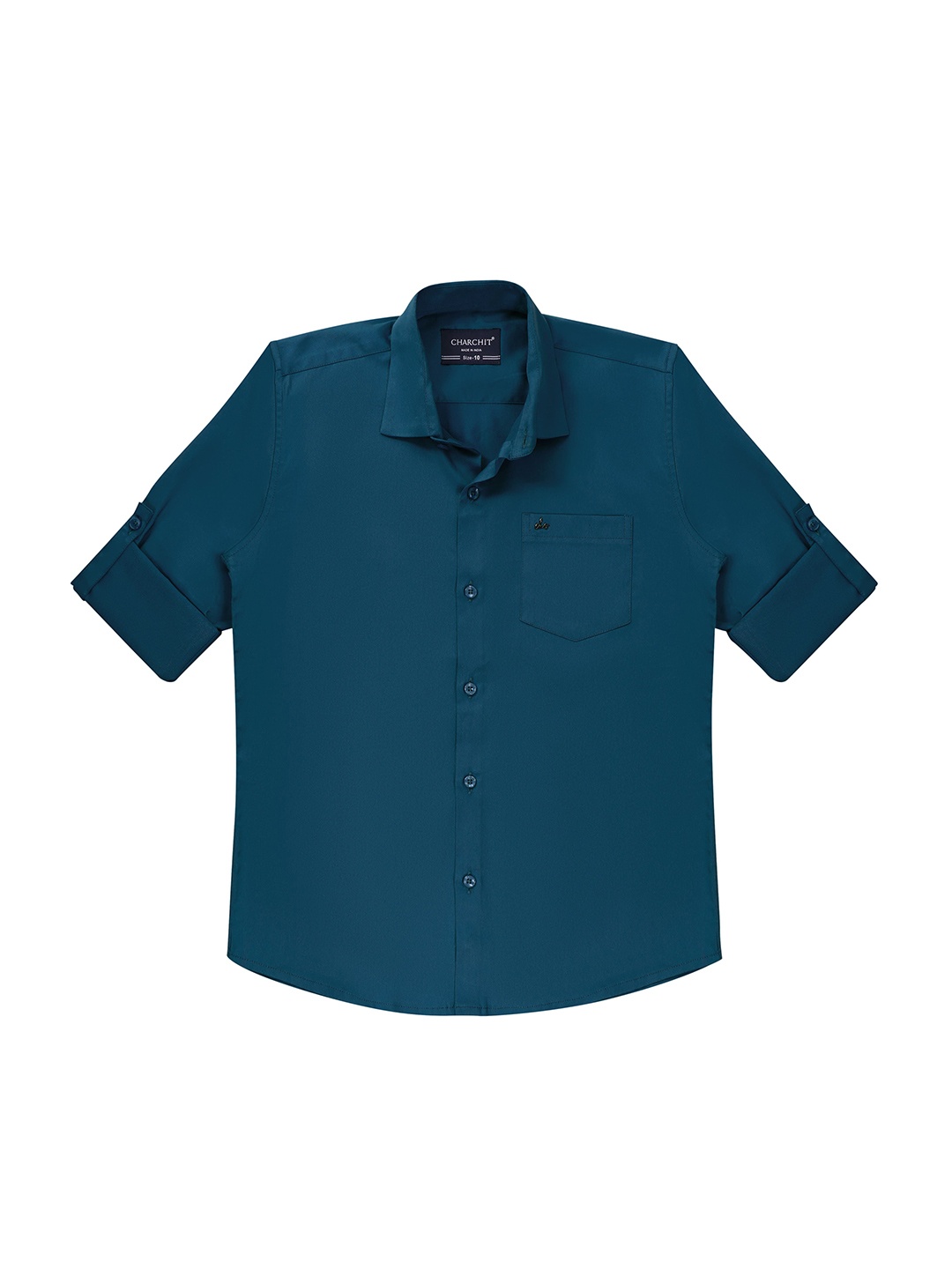 

CHARCHIT Boys Comfort Opaque Casual Shirt, Turquoise blue