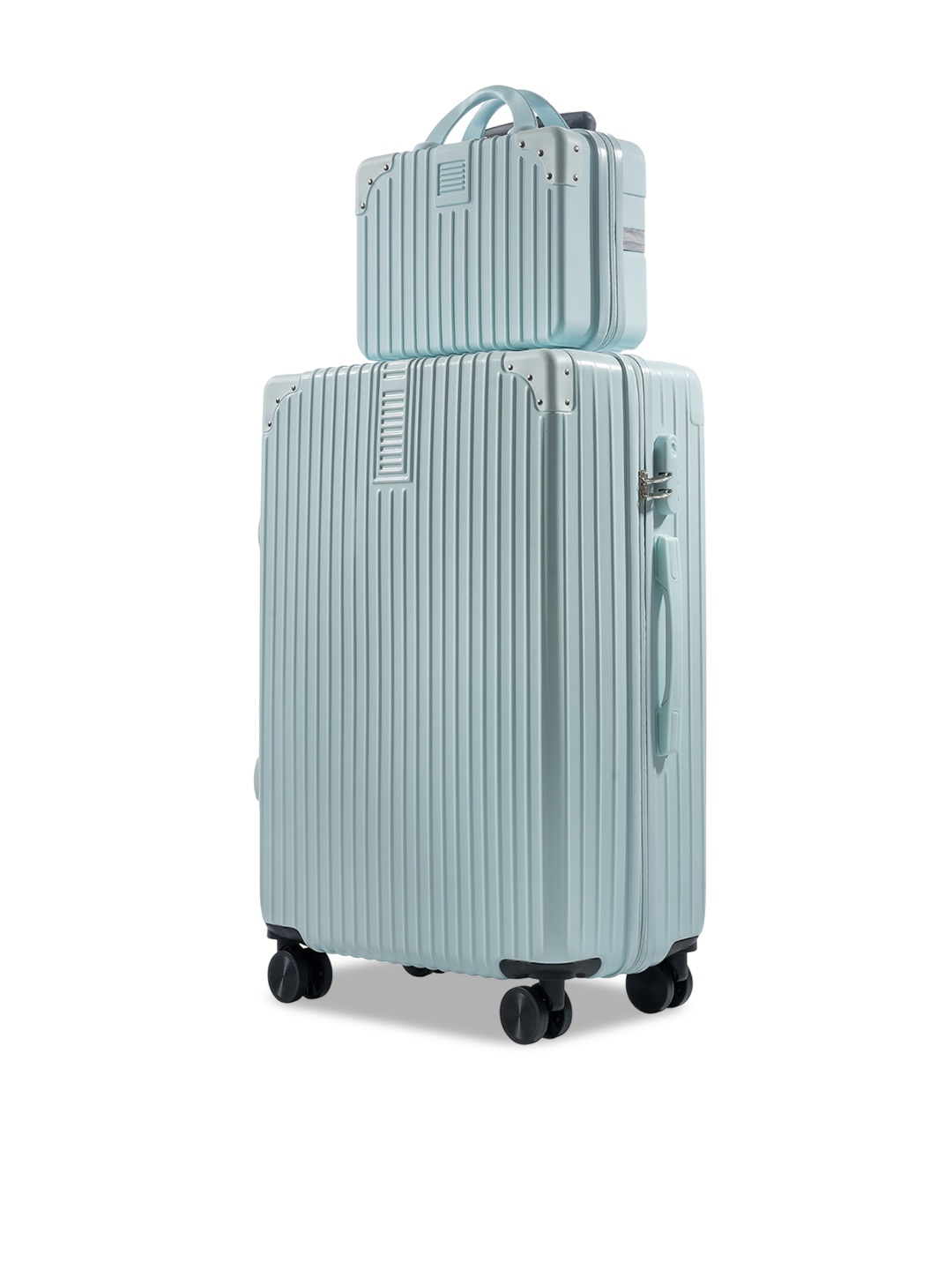 

PYB Hard Sided Cabin Trolly & Vanity Bags, Sea green