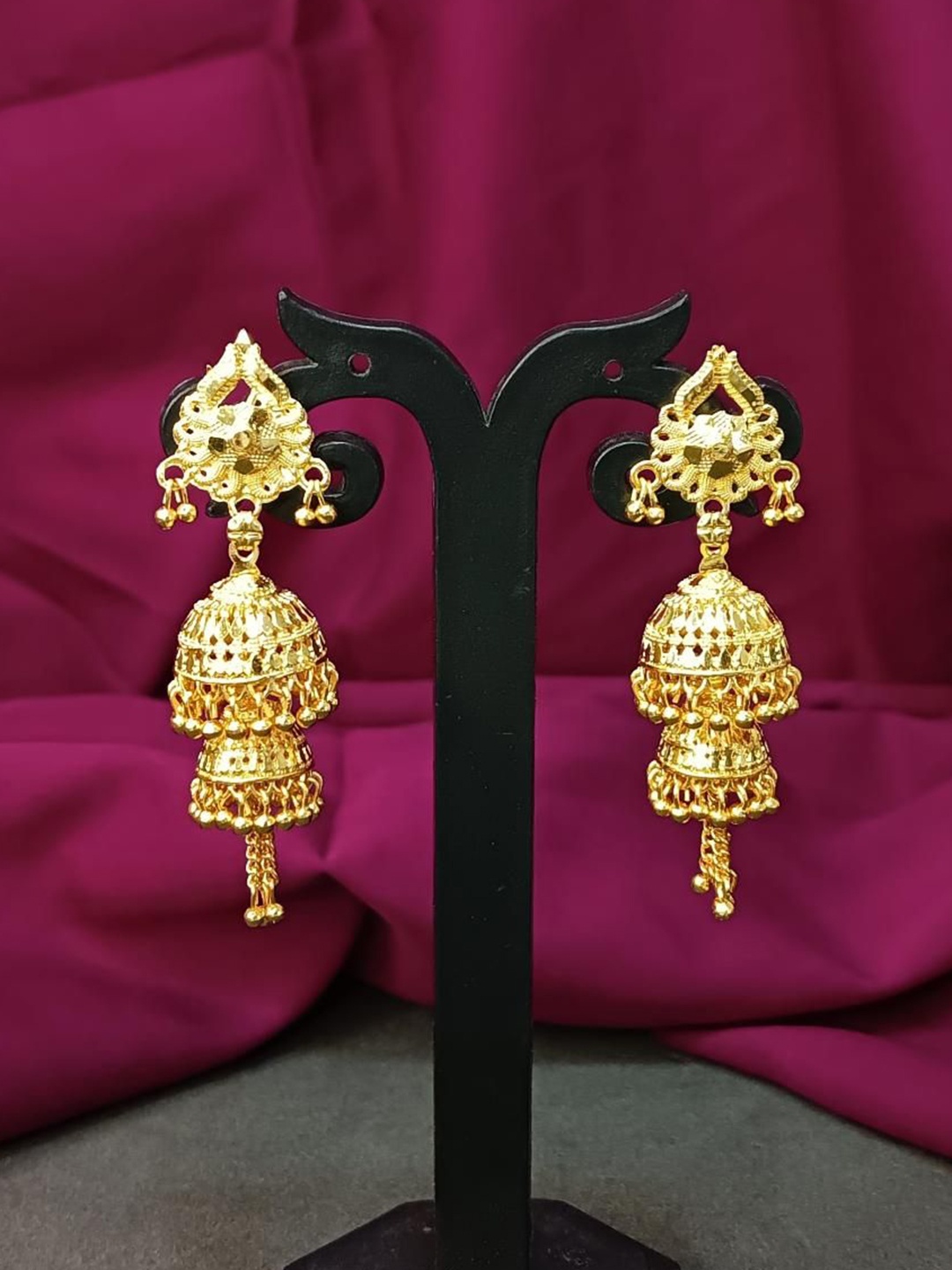 

Efulgenz Gold-Plated Dome Shaped Jhumkas