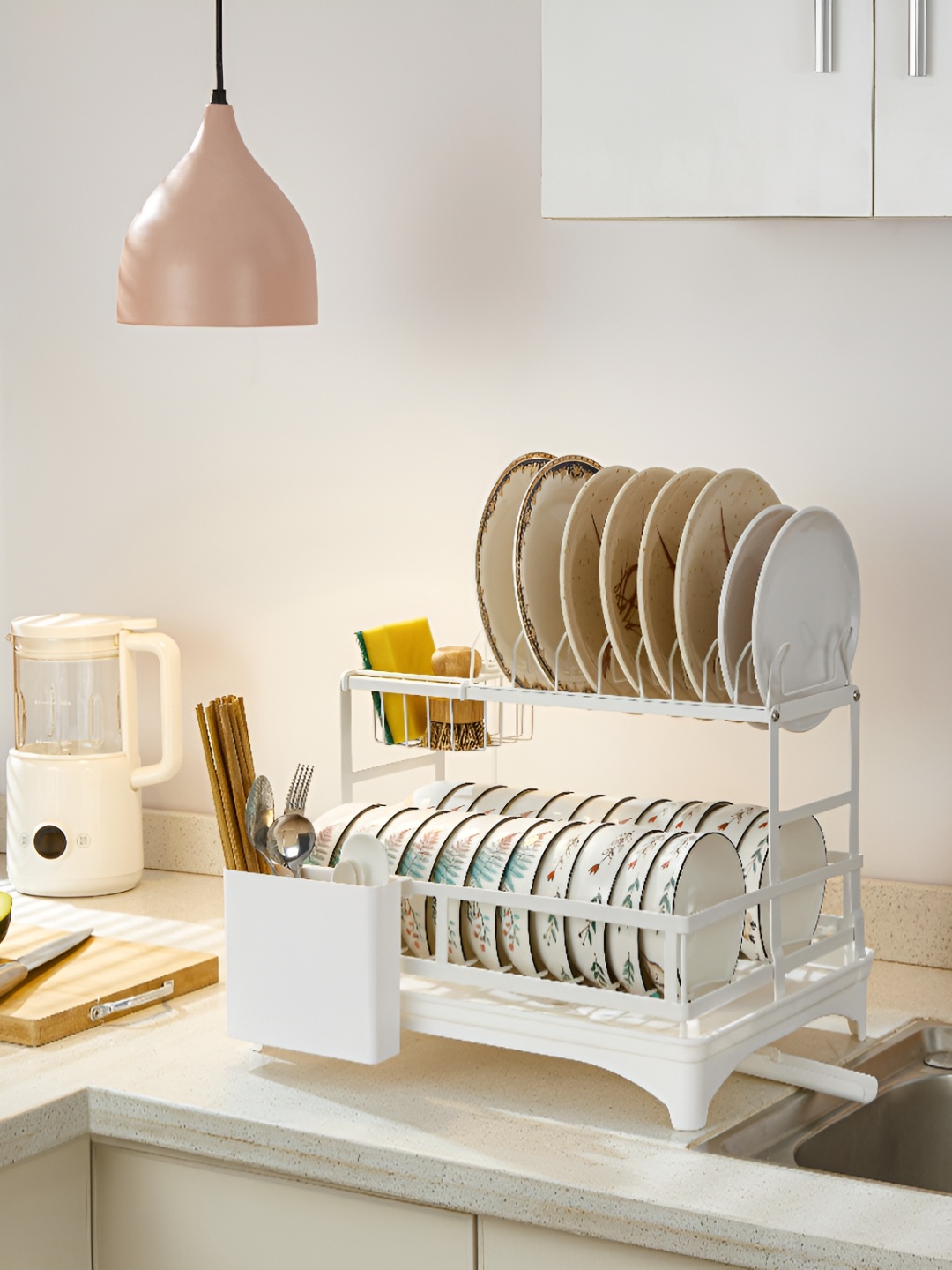 

Arhat Organizers White 2-Tier Dish Rack Organisers