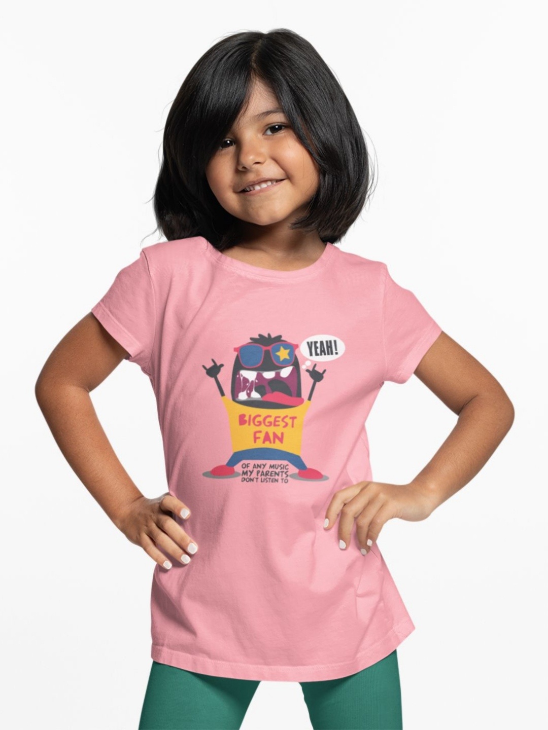 

Tantra Kids Printed T-shirt, Pink