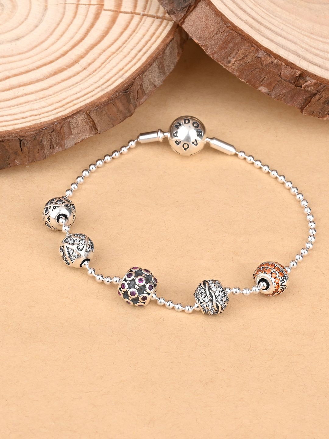 

TOUCH925 Silver Charm Bracelet