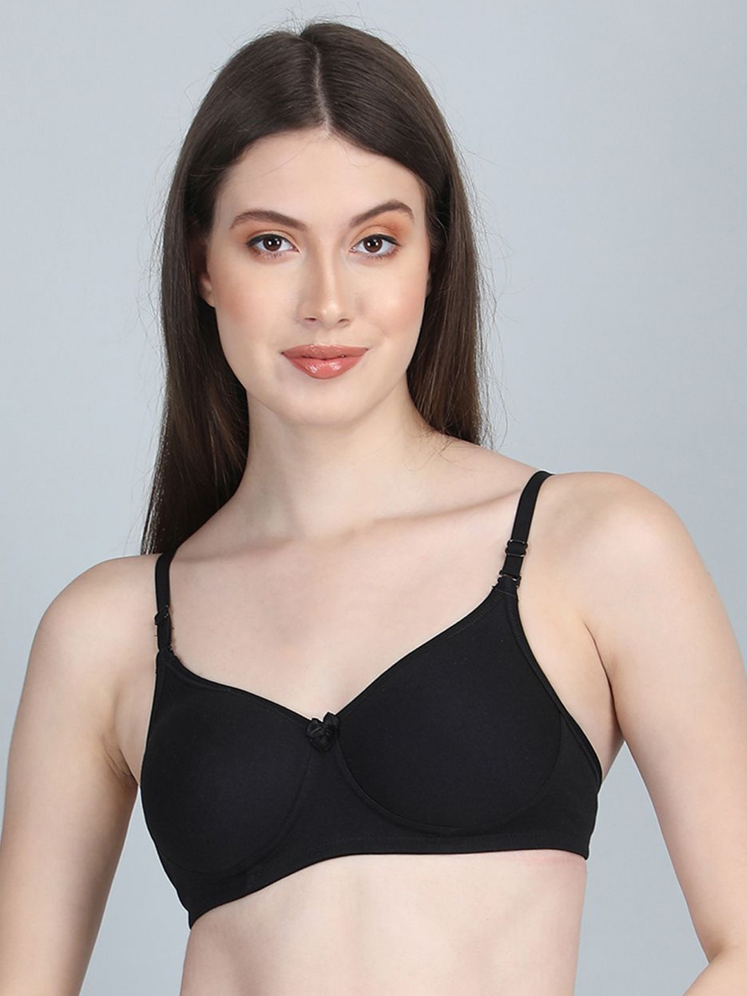

FiveFlag Women Full Coverage Lightly Padded Moisture Wicking T-shirt Bra, Black