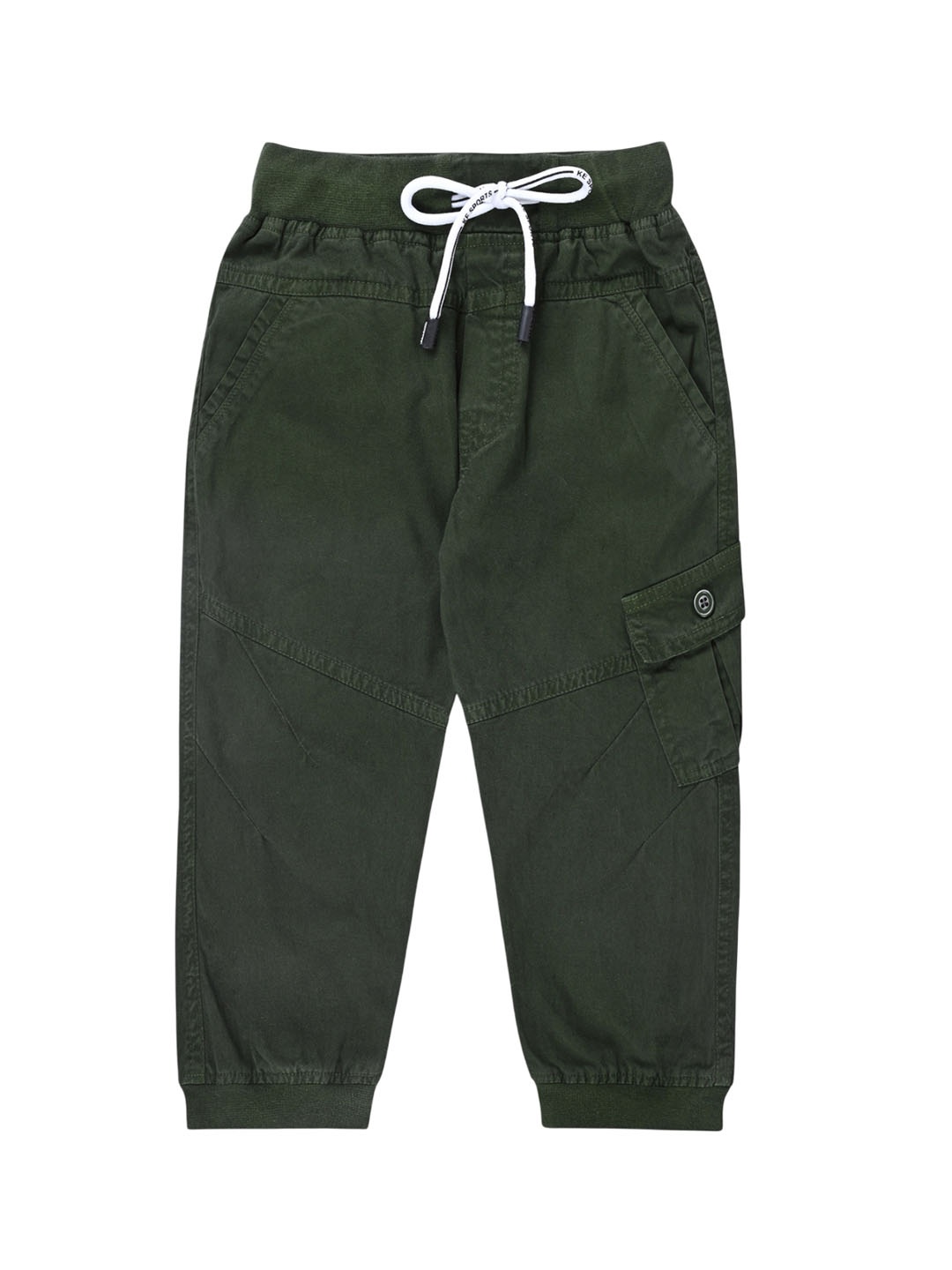 

Wish Karo Boys Mid Rise Regular Fit Jogger Cotton Jeans, Green